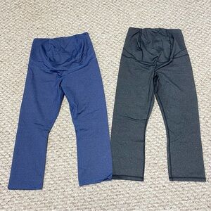 2 PAIR OF PATTYBOUTIK MATERNITY LEGGING CAPRIS - LARGE